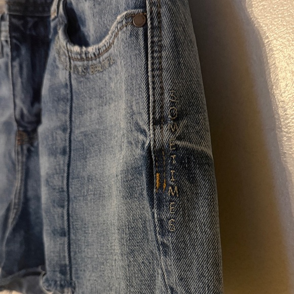Zara Distressed Blue Jean Shorts - Picture 9 of 10